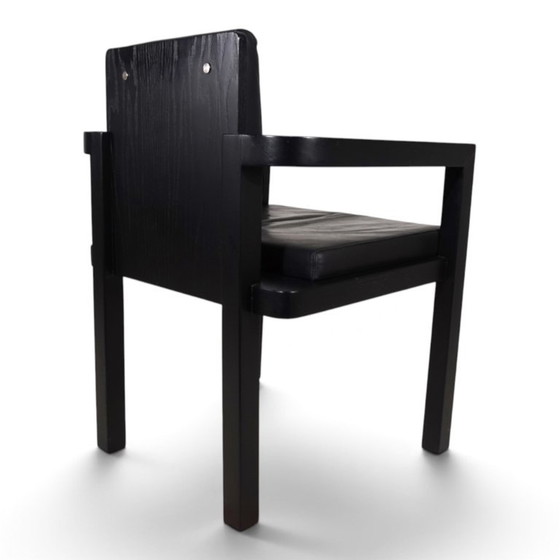 Armchair in black wood and leather, Tecta, Minimalisme (photo 7 of 15)