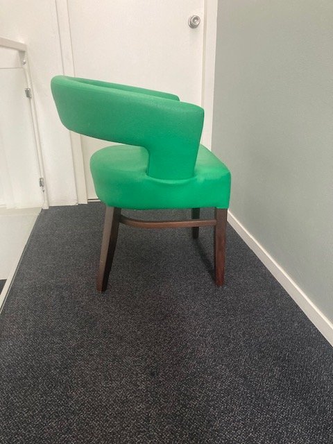 Image 1 of 8 sedie in skai verde