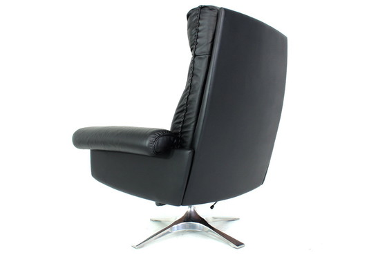 Image 1 of as new ! de Sede DS-31 1st Series Lounge Chair Fauteuil, cuir et aluminium Base rocking Mechanism, fully restored ! LP 7005,- € 
