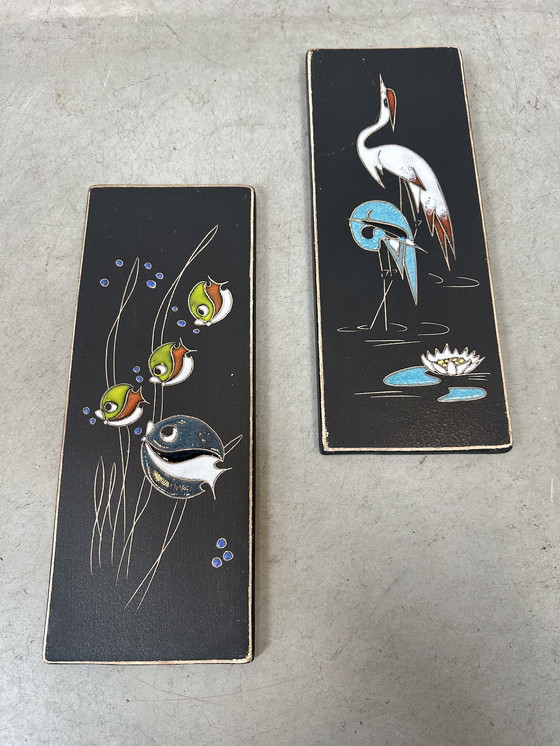 Image 1 of 2x RUSCHA Keramik wall plates