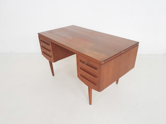 Image 1 of Teak desk by J.Svenstrup for A.P. Møbler, Denmark 1960's