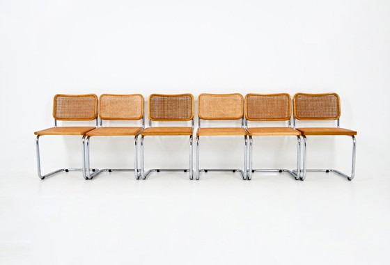 Image 1 of Sedie da pranzo stile B32 di Marcel Breuer, set da 6