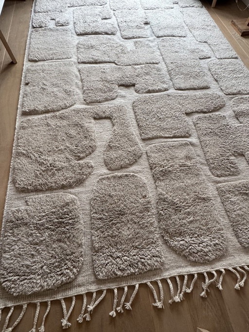 Tappeto Rugvista in lana Eros grigio 200x300 cm
