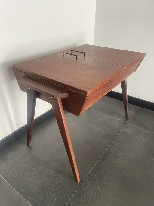 Mid - Century sewing table in teak by Ilse Möbel, 1950s