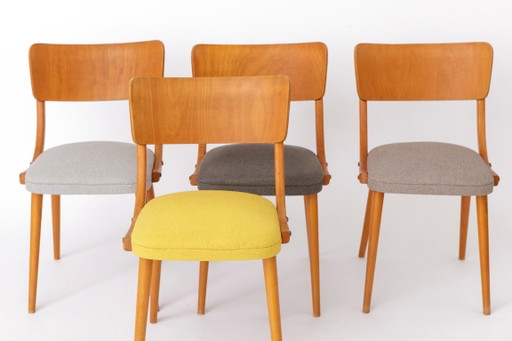 Ensemble de 4 chaises de salle à manger vintage en bois courbé, chaises en hêtre de style Stol Kamnik, style (photo 2 of 9)