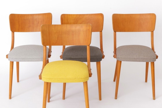 Ensemble de 4 chaises de salle à manger vintage en bois courbé, chaises en hêtre de style Stol Kamnik, style (photo 2 of 9)