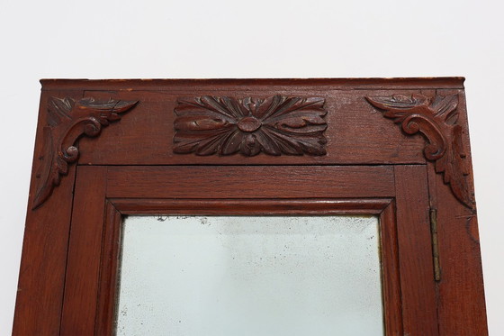 Image 1 of Art Deco scheerkast in hout met afgeschuinde spiegel, Frankrijk