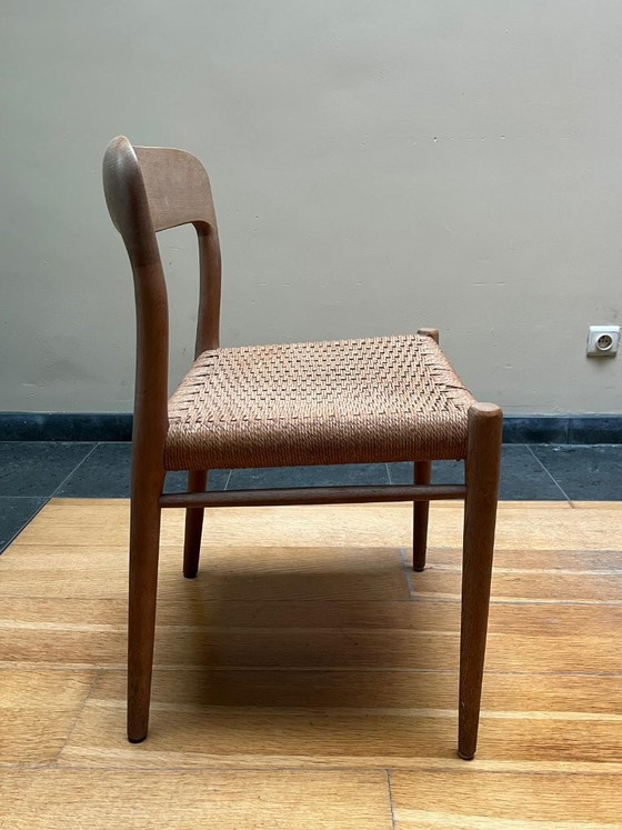 6 Deense Designstoelen Møller, Model 75 – Eetkamerstoelen, Wood (photo 3 of 5)