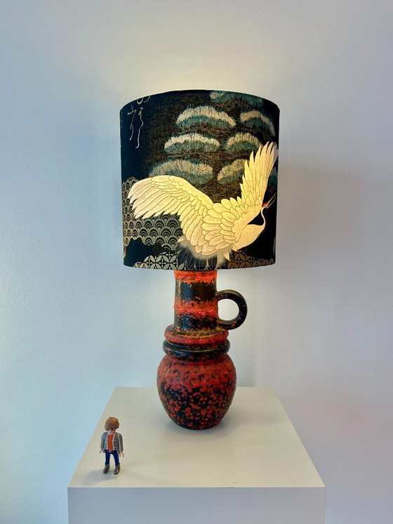 Image 1 of Upcycled table lamp made from a Scheurich ceramic vase | Model 428-26 | West German Pottery