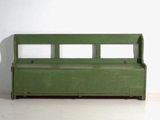 Antique painted storage bench – Central Europe, circa 1900 – Benches, Rustic (photo 16 of 35)