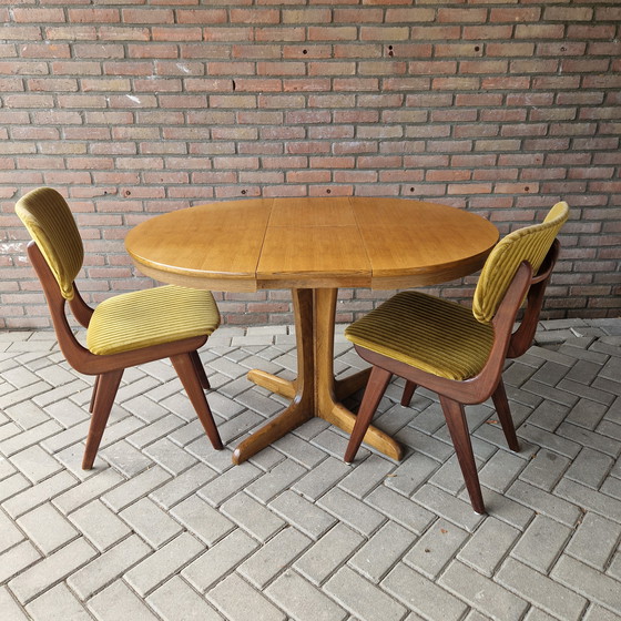 Image 1 of Danish extendable dining table round dining table