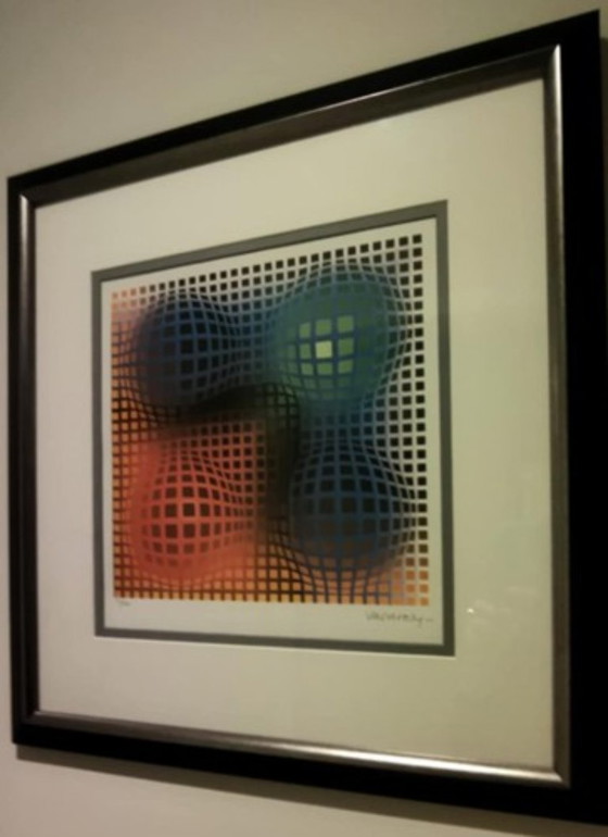 Image 1 of Vasarely - Composizione geometrica