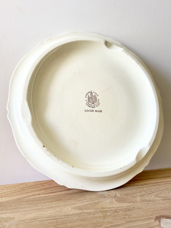Image 1 of Vintage French Floral Display Plate · Ceranord Saint-Amand · Hand Painted · Made in France