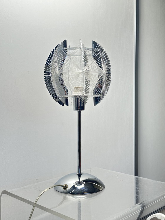 Image 1 of Lampada da tavolo Globo Pollux vintage, swag, cromata, Paul Secon, design Space Age, metà secolo