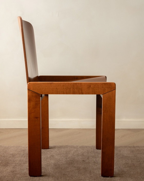 Sillas de comedor italianas de contrachapado, atribuidas a Molteni, años 70, juego de 4 – Molteni&C, Wood (photo 10 of 24)