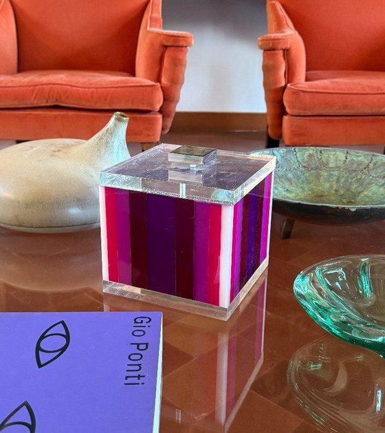 Image 1 of Secchiello per il ghiaccio rosa postmoderno, Italia, anni '80 ca.