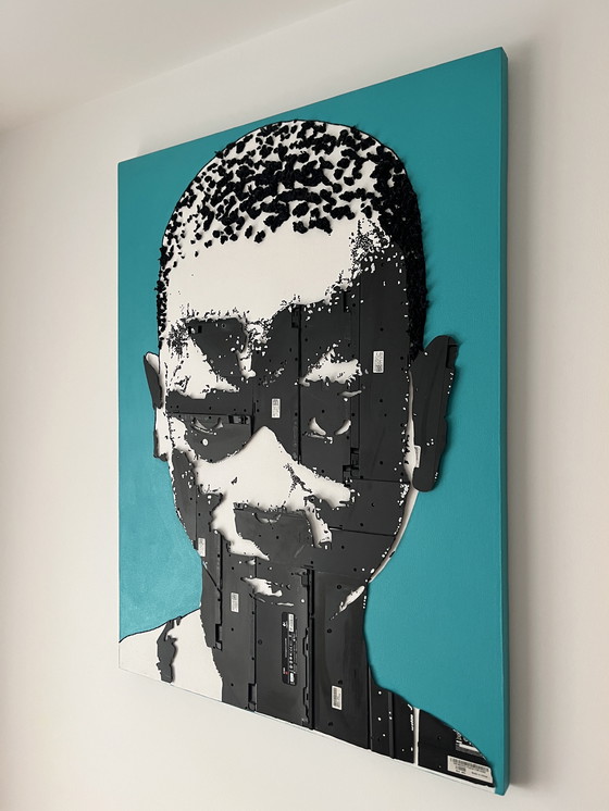 Image 1 of Maurice Mbikayi - « Pensées plus profondes », technique mixte sur toile