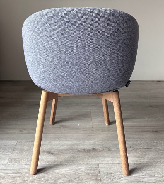 4x Artifort Beso design Dining chairs, Wood, Textile, Grey, Modern (photo 5 of 9)