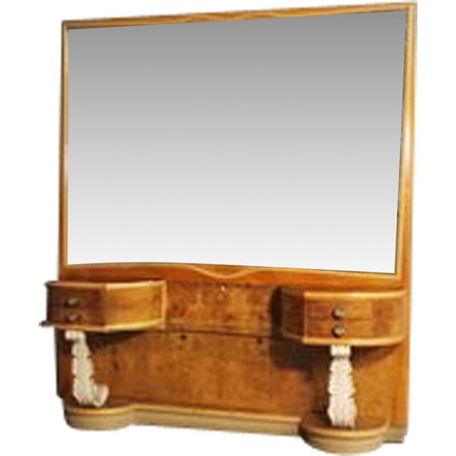 Vintage dressing table with mirror, 1950s