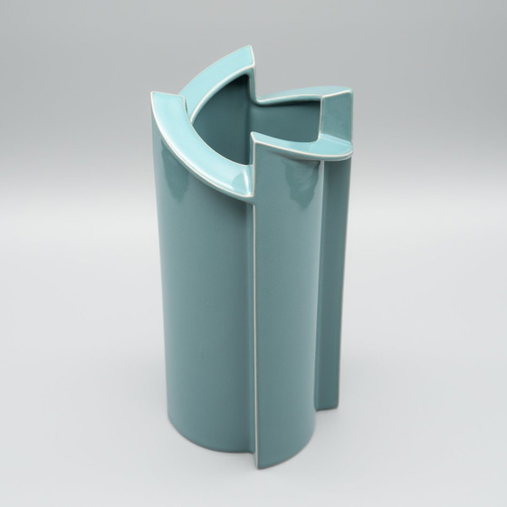 Image 1 of Jan van der Vaart para Rosenthal Jarrón de porcelana turquesa 1988