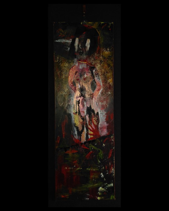 Penalty – Abstract Figurative / Expressionism – Original Oil on Canvas (ca. 40x120 Cm) – Paintings & Drawings (photo 3 of 10)