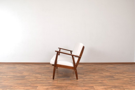 Image 1 of Zweisitzer-Sofa aus dänischem Teakholz aus der Mitte des 20. Jahrhunderts, 1960er Jahre.