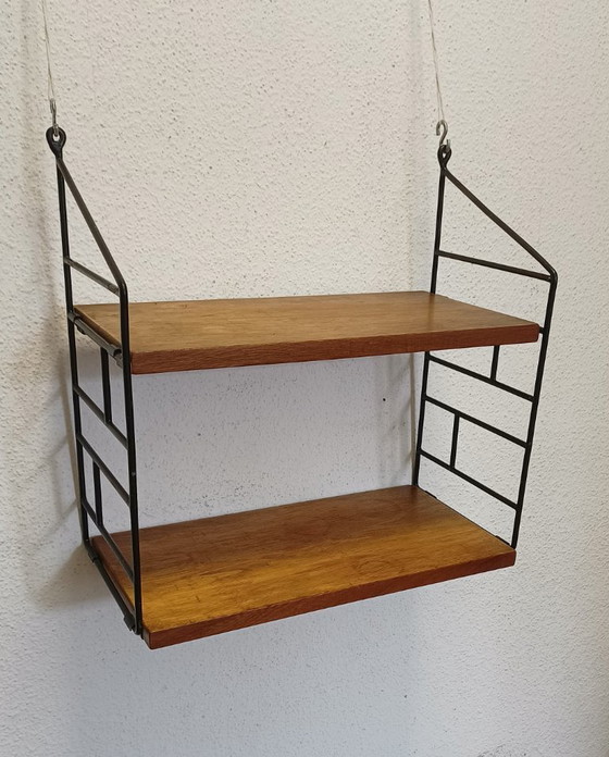 Estante de pared único de la década de 1950 – Armarios de pared, Metal, Wood (photo 8 of 9)