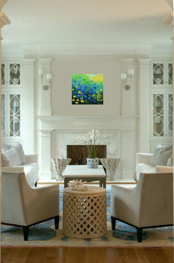 Blue Cornflowers – Paintings & Drawings, Canvas (photo 5 of 5)