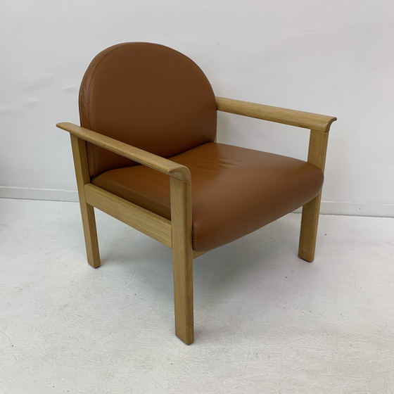 Image 1 of Vintage leren loungestoel, 1970