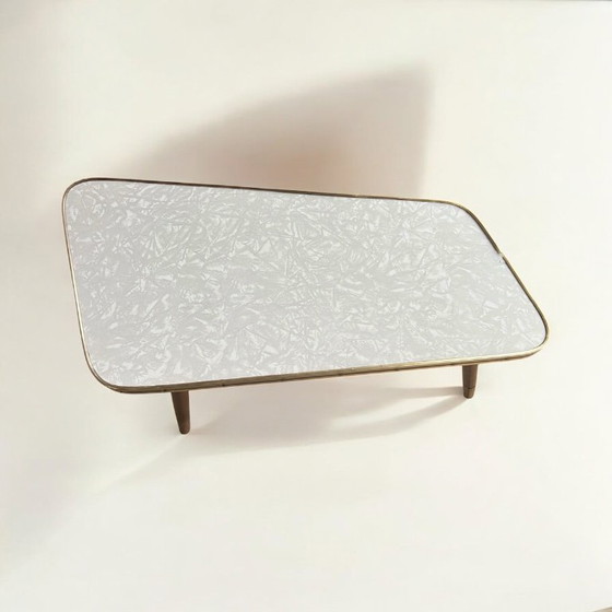 Image 1 of Kidney-shaped table/flower bench made in Germany in the 1950s, can also be used as a side table
