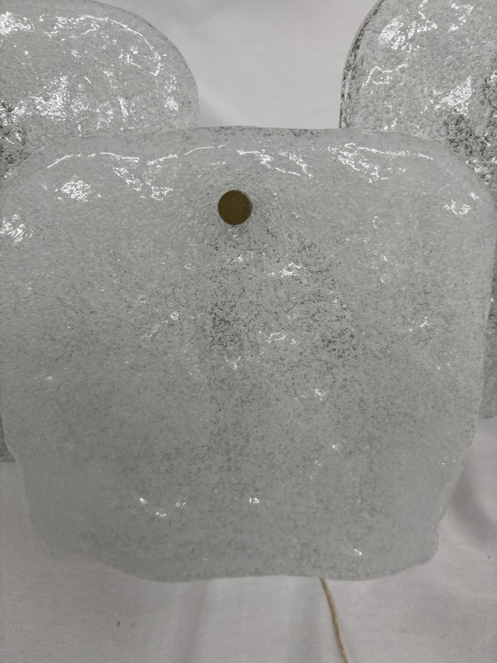 Image 1 of Vintage ice glass wall lamp Kalmar Franken Austria, 1960s