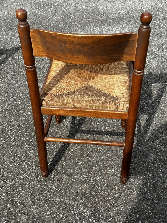 3 Sedie Vintage in Legno e Paglia – Anni '50/'60 – Sedie da pranzo, Wood (photo 14 of 15)