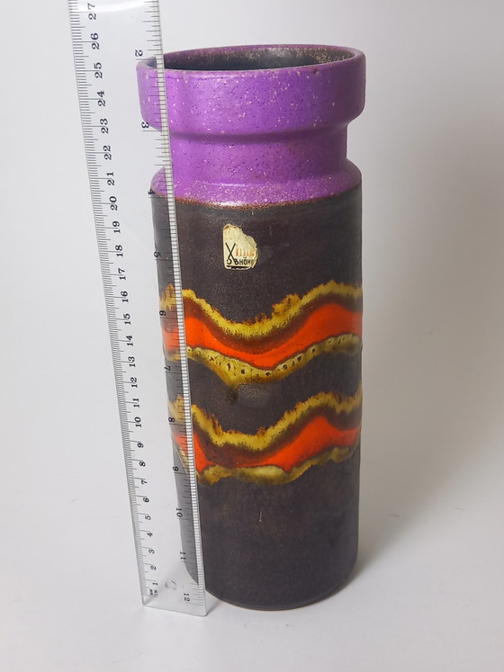Fat Lava Vase Purple Orange – Ceramic (photo 8 of 8)