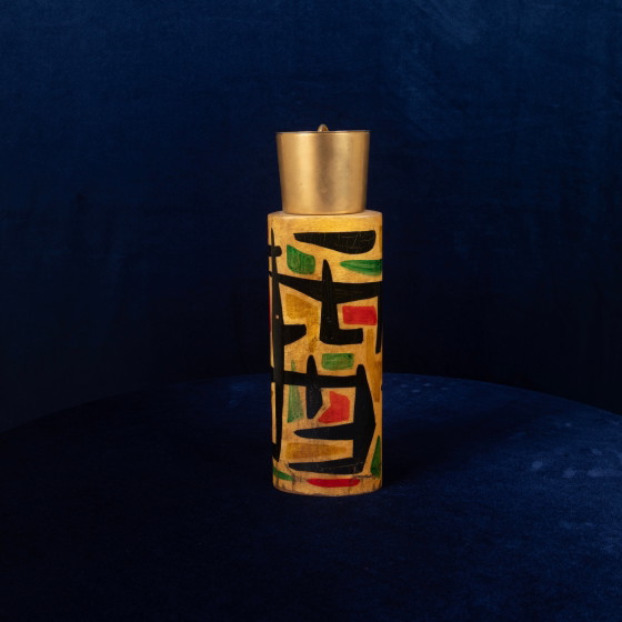 Thermos Aldo Tura Mod. 796D en parchemin à décor abstrait, 1940 – Objets déco, Leather, Abstract (photo 11 of 24)