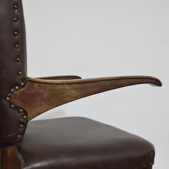 Image 1 of Guglielmo Ulrich Chair with Cantilever Armrests, 1950s, Rare Modern Design