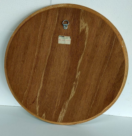 Image 1 of Vintage-Spiegel aus Holz im skandinavischen Stil aus den 1960er Jahren (rund)