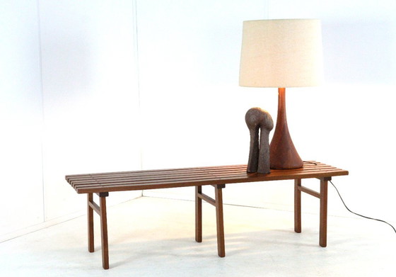 Vintage Wooden Slatted Bench 'Odijk' Midcentury – Benches (photo 15 of 15)