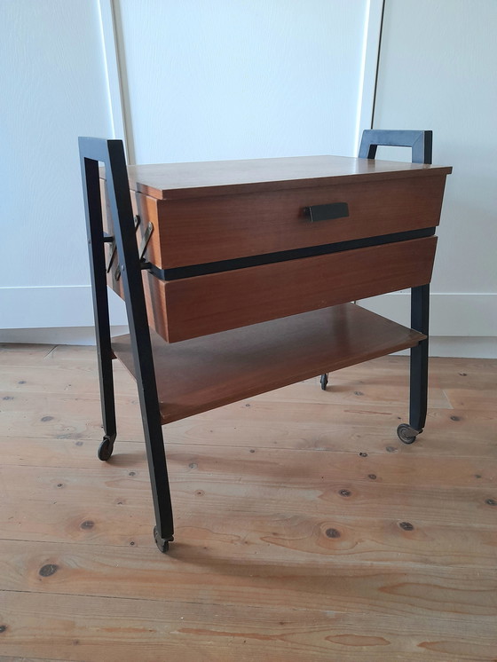 Image 1 of Danish teak sewing table