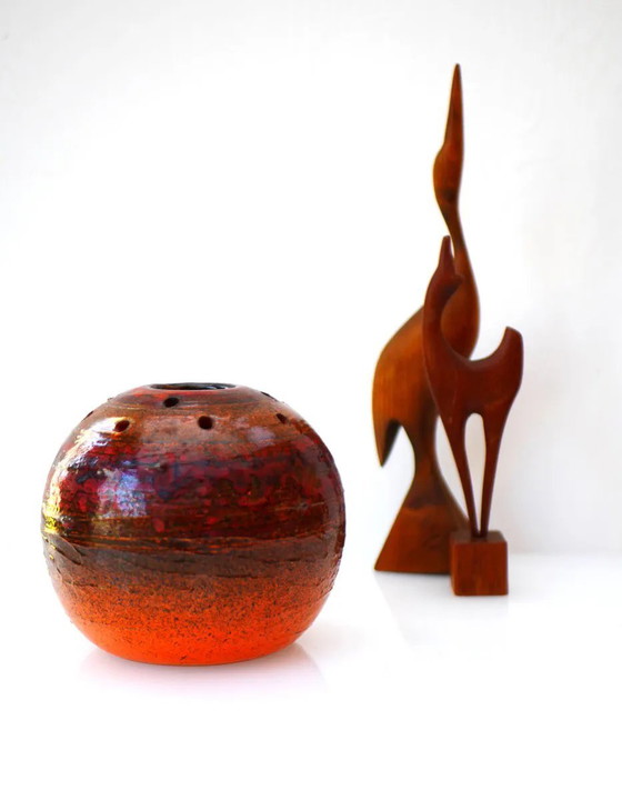Image 1 of Mid-century art pottery vase in ceramic from Tilgmans