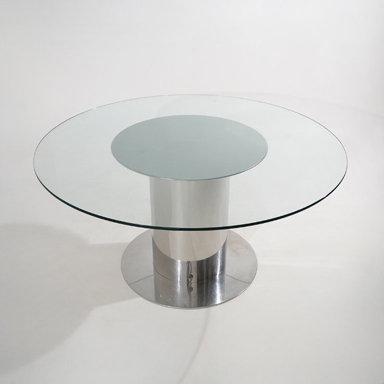 Mesa “Cidonio” de Antonia Astori para Driade, años 70 – Mesas de comedor, Glass, Metal (photo 4 of 13)