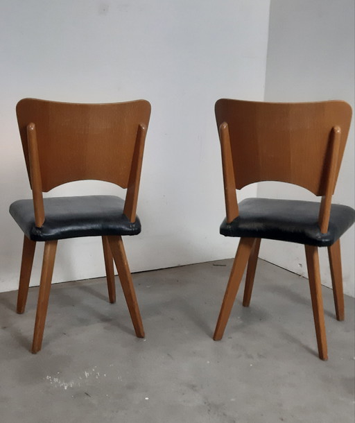 Satz von 2 dänischen Design-Esszimmerstühlen