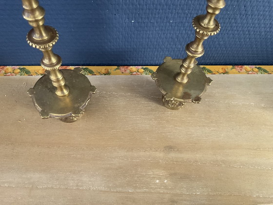 Image 1 of Paire de chandeliers en bronze 