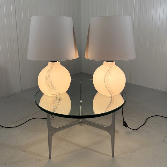 Image 1 of Peill & Putzler Large Glass Table Lamps 1970's