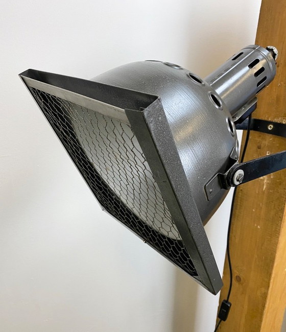 Image 1 of Vintage Grey Theatre Wall or Ceiling Spotlight, 1960s