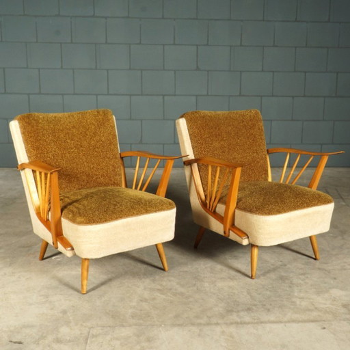 Fauteuils de cocktail vintage – bicolores – années 1960