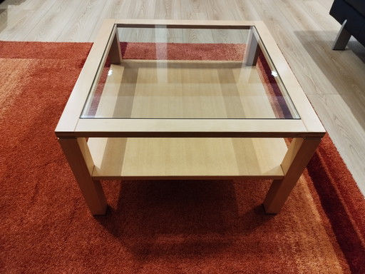 Hülsta salontafel ahorn en glas