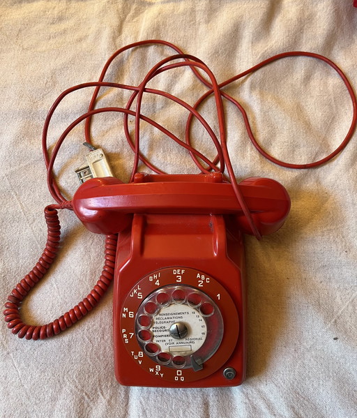 Telefono da collezione arancione del 1975