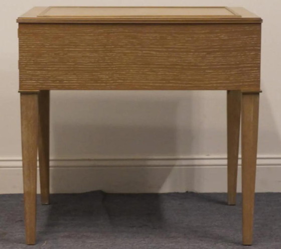 Image 1 of A.R.T. Furniture Modern Pickled Wood End Table with Drawer, 23" Contemporary Accent Side Table for Living Room, Bedroom, or Entr