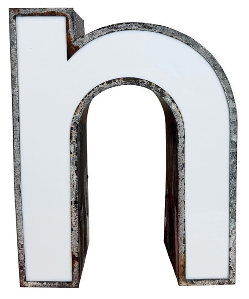 Vintage Illuminated Advertising Letter N , 1960s