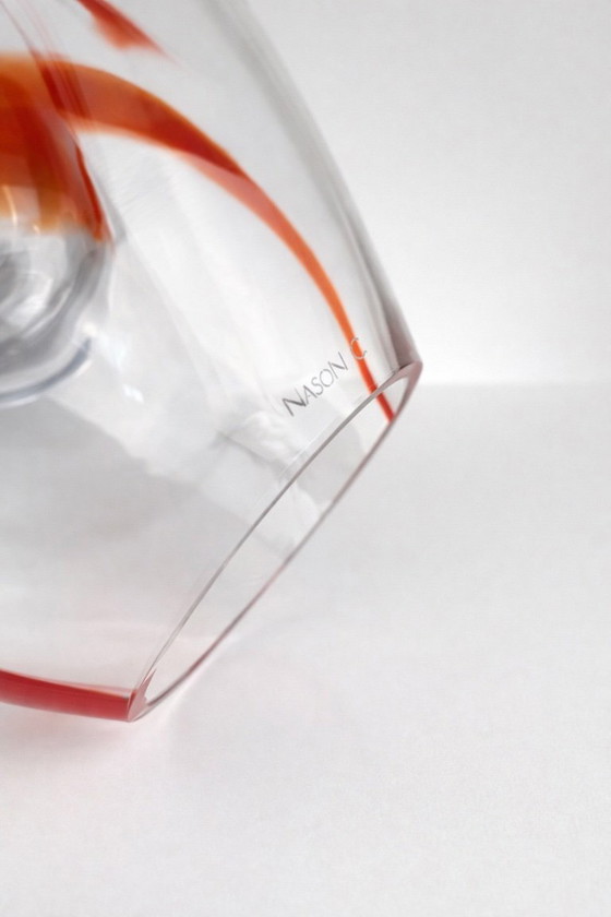 Image 1 of Carlo Nason „Onda“ Murano-Glasvase – Signiertes Kunstglas – Italien, 2000er Jahre – Skulpturales Dekor